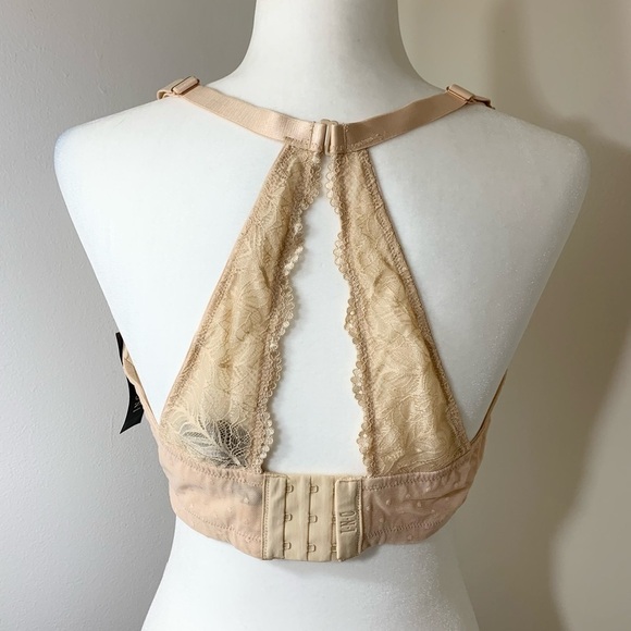 NWT INC lace halter back bralettes in pink - Picture 6 of 6